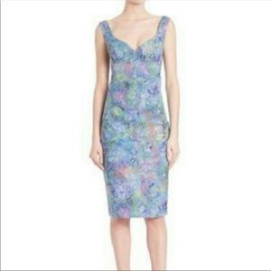 Black halo Multi color dress with slit